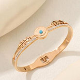 Stainless Steel Gold/Rosegold Plated Evil Eye Kada